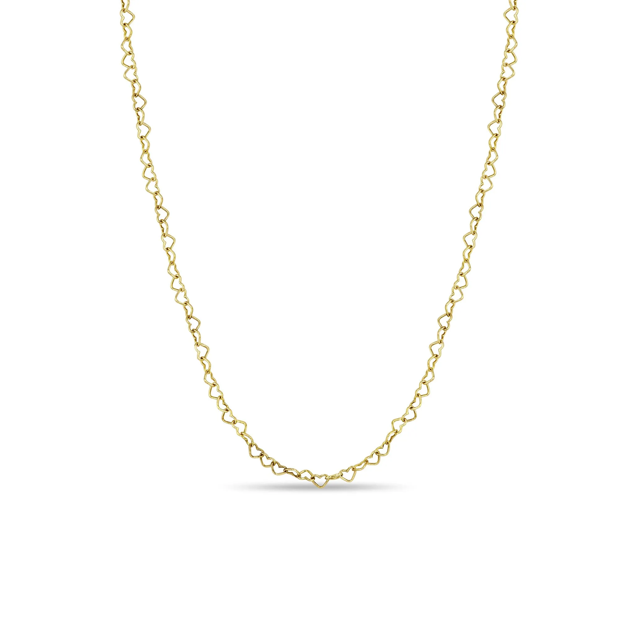 14k Gold Heart Link Necklace