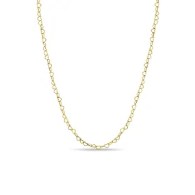 14k Gold Heart Link Necklace