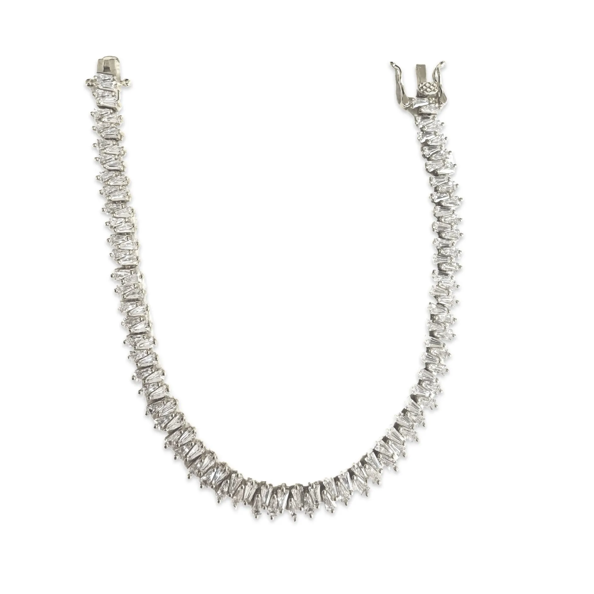 Angie Baguette Zig Zag 7.5” Tennis Bracelet