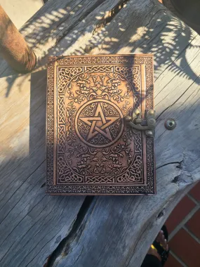 Antique Celtic Star Leather Journal