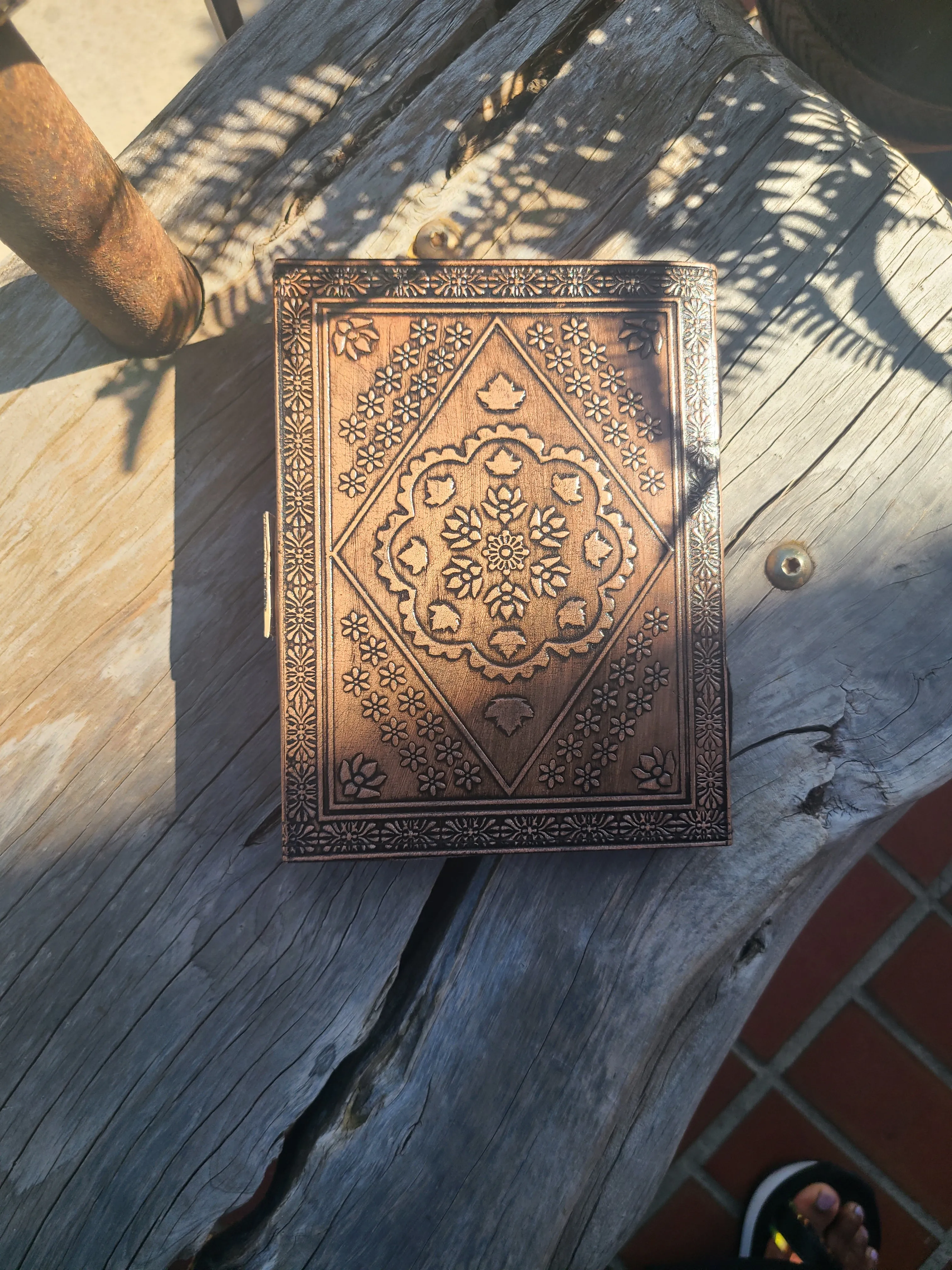 Antique Celtic Star Leather Journal