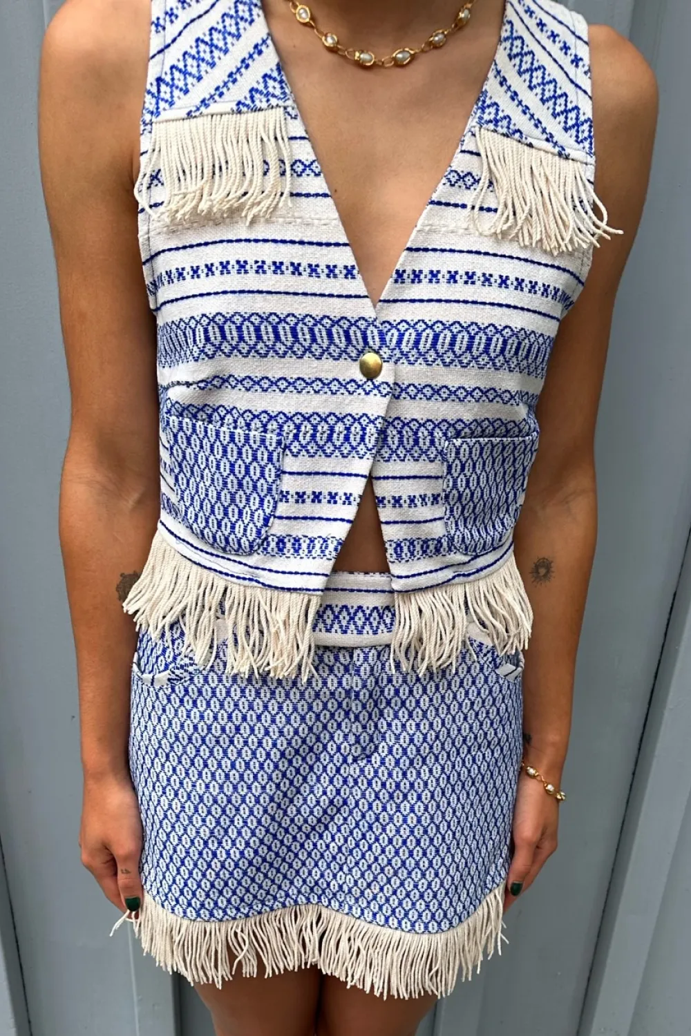 Azul Tassel Top