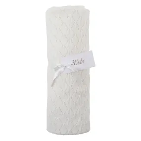 BEBE - Knitted Pointelle Blanket - Ivory