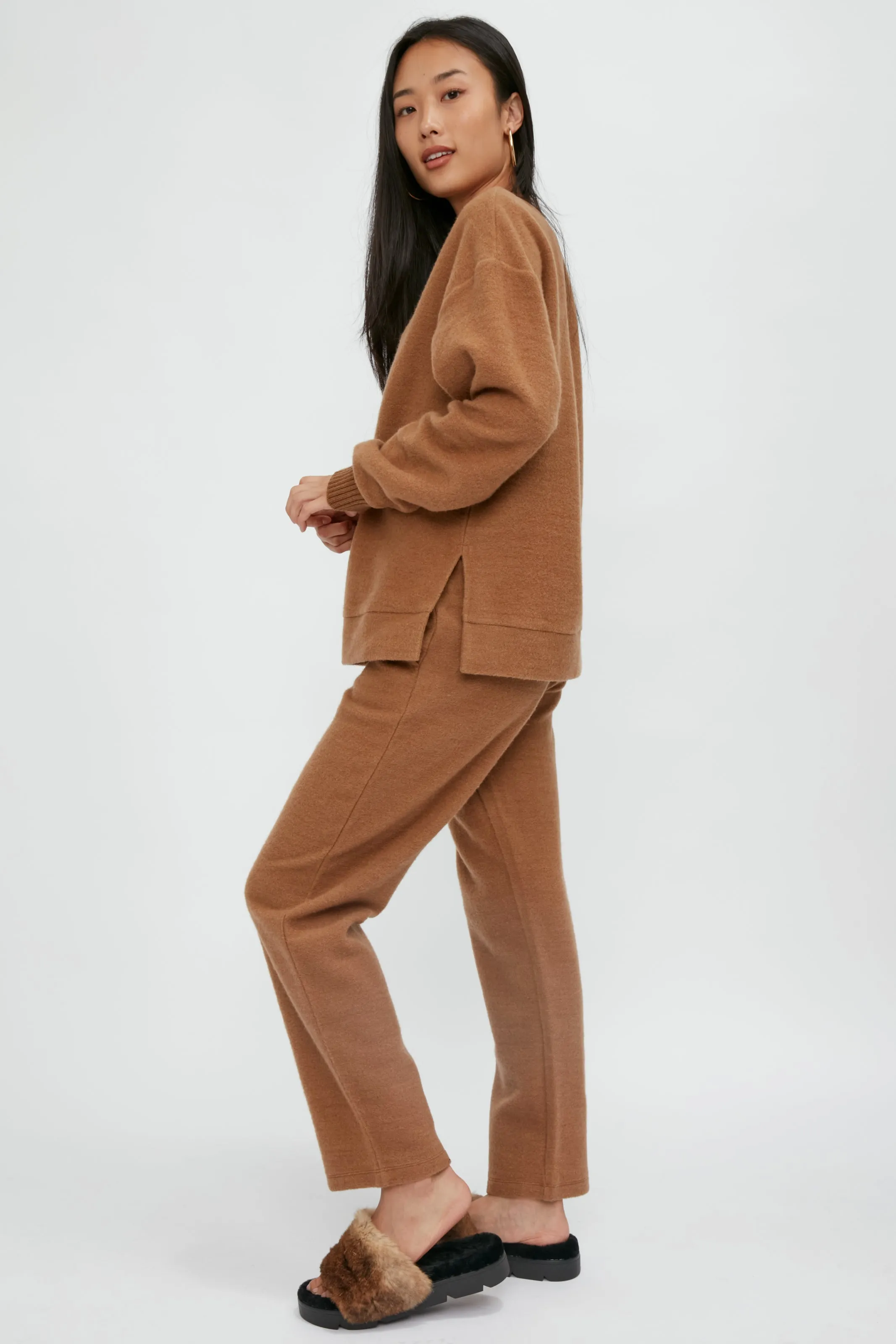 Beira Jersey Trouser Pant in Camel