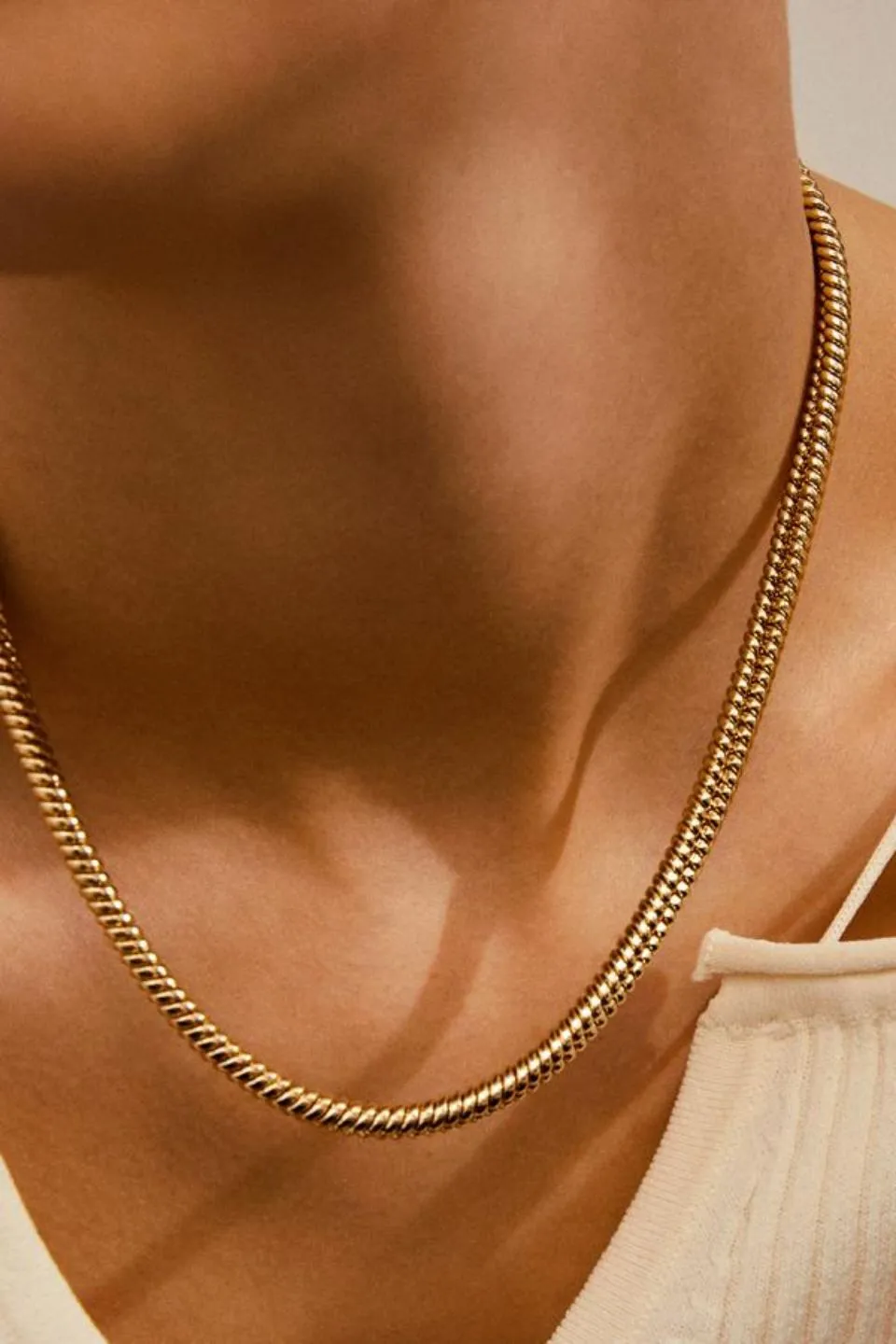 Belief Bar Hook Gold Chain EOL Necklace