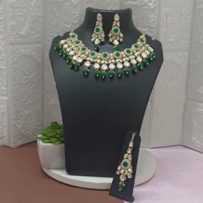 Bhavi Jewels Kundan Gold Plated Choker Necklace Set