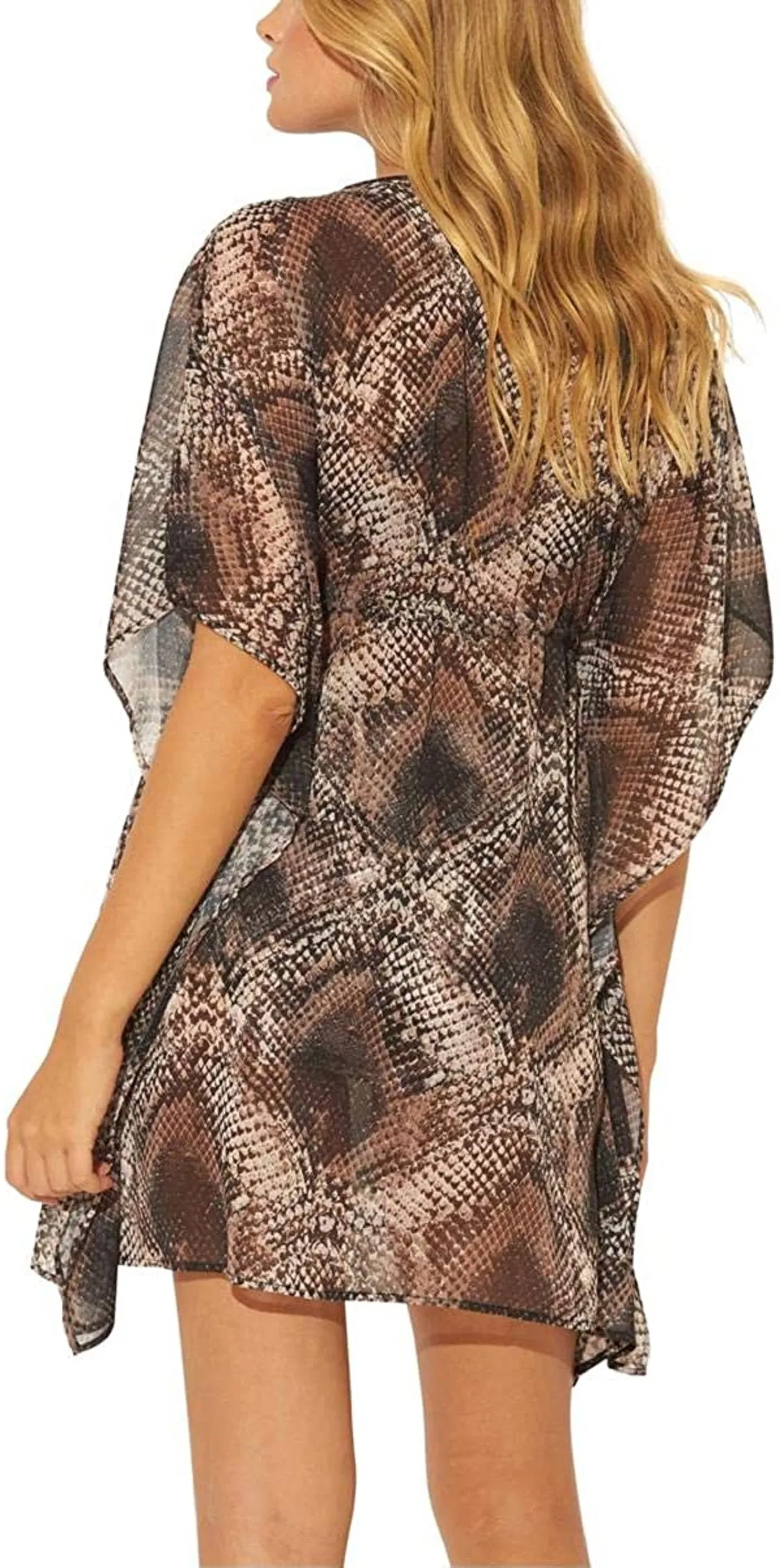 Bleu Rod Beattie Women's Skin Games Caftan Cover-Up Snake, M