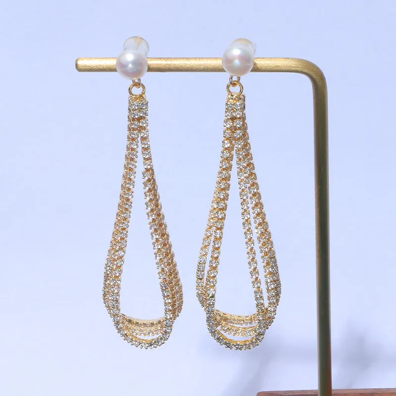 Bling Pearl Earrings