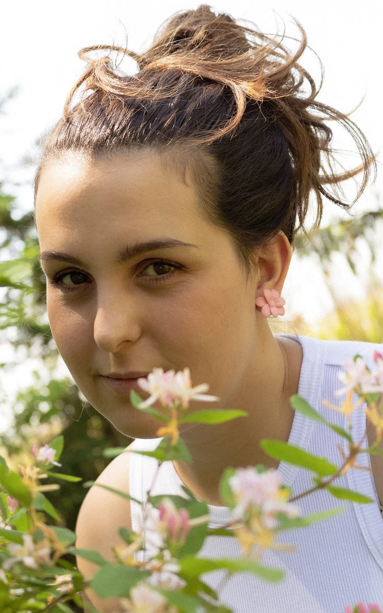 Boucles d'oreilles fleurs cerisier I CHERRY