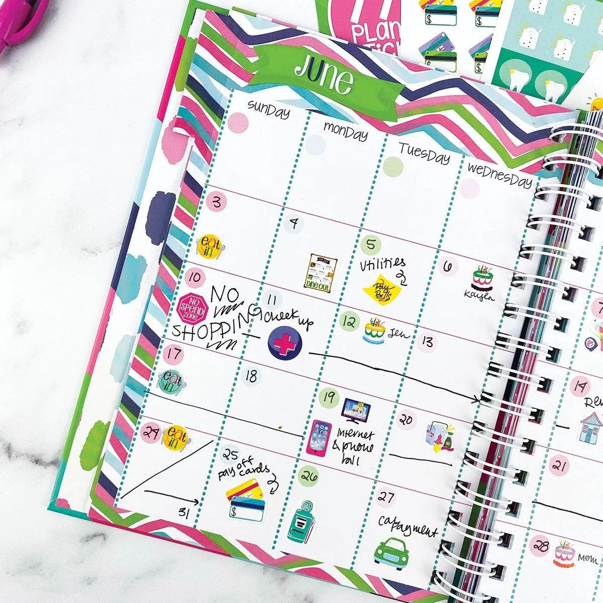 Budgeting Bundle | Budget Binder™ Financial Workbook   Mini Peek at the Week® Planner Pad   Sticker Set