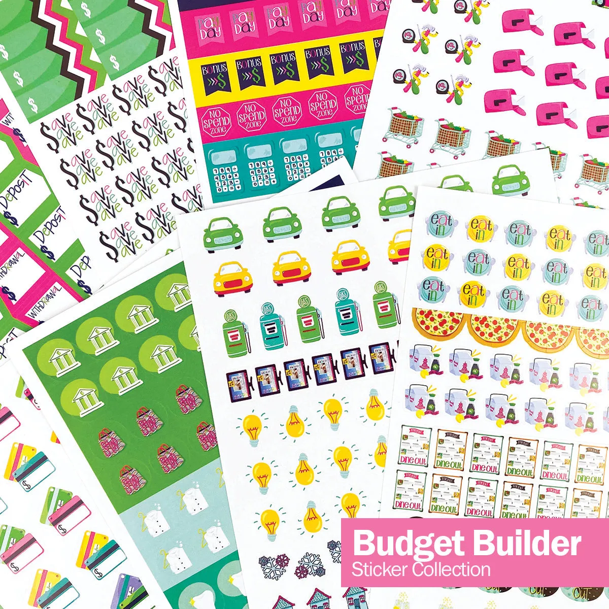 Budgeting Bundle | Budget Binder™ Financial Workbook   Mini Peek at the Week® Planner Pad   Sticker Set