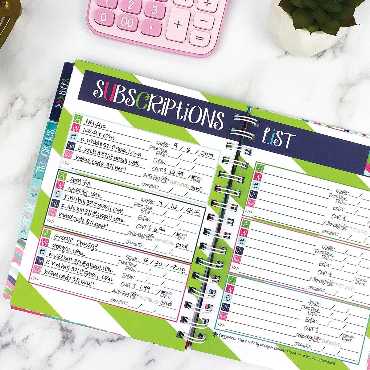 Budgeting Bundle | Budget Binder™ Financial Workbook   Mini Peek at the Week® Planner Pad   Sticker Set