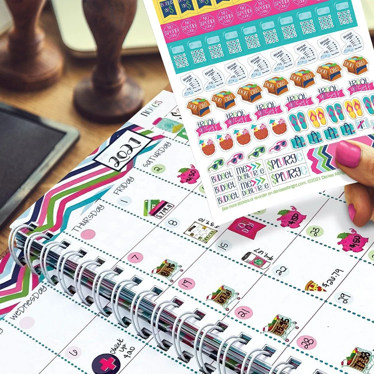 Budgeting Bundle | Budget Binder™ Financial Workbook   Mini Peek at the Week® Planner Pad   Sticker Set