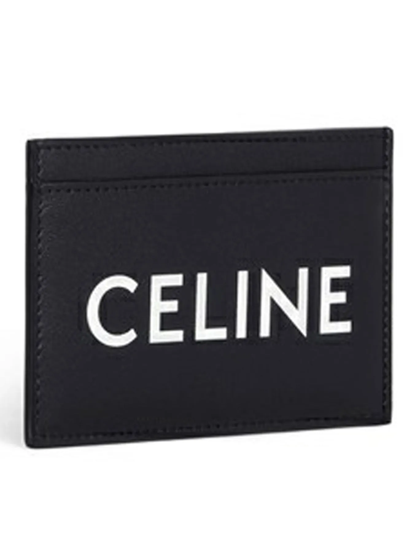 CARD HOLDER IN SMOOTH CALFSKIN WITH CELINE PRINT BLACK