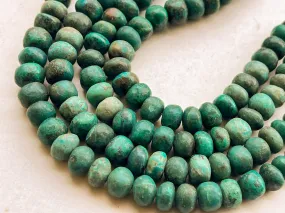 Chrysocolla Smooth Rondelle Shape Beads