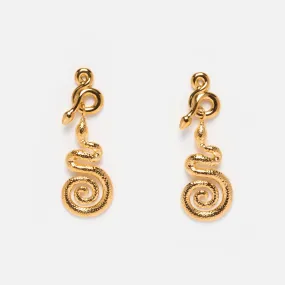 Crest Snake Earrings