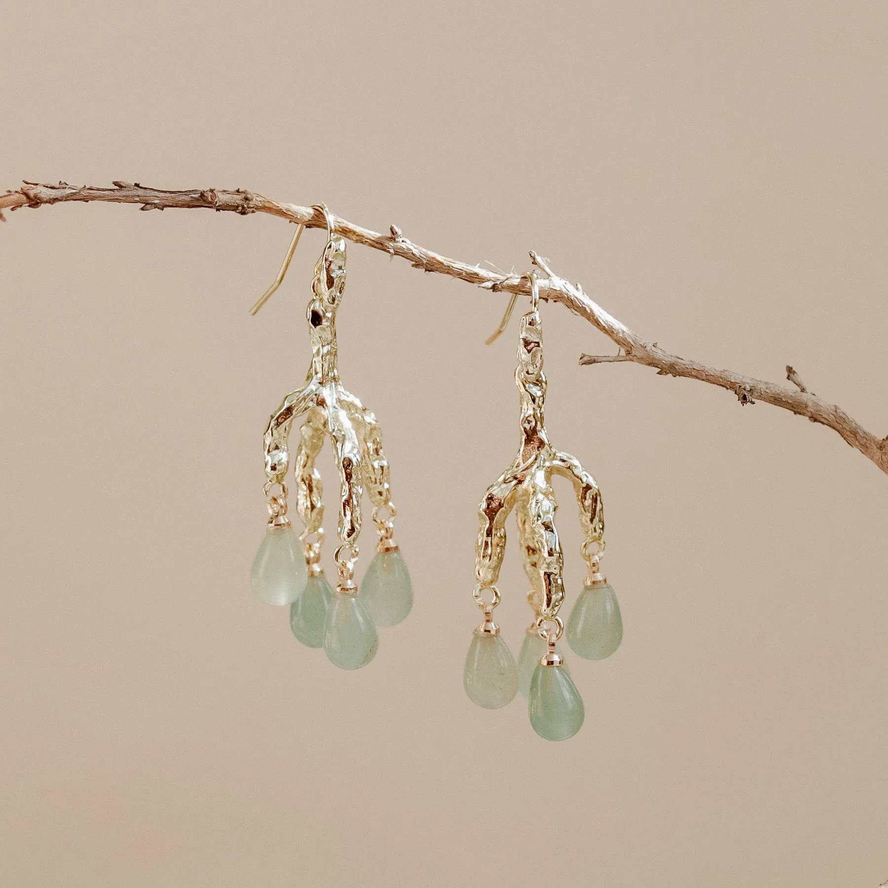 Delia Green Aventurine Earrings