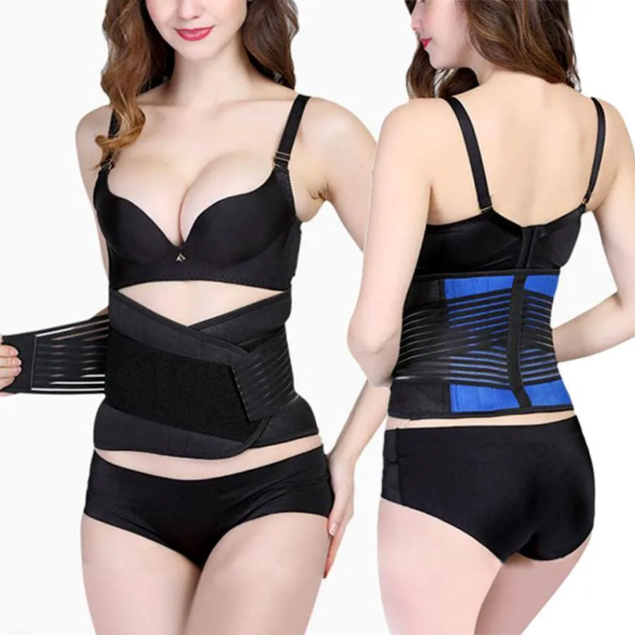 Double Pull Adjustable Lumbar Support Belt