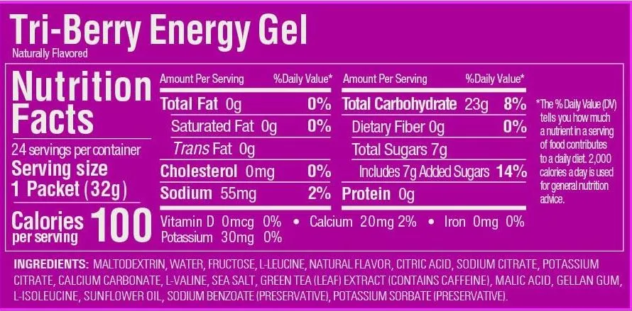 Gu Energy Gel- Tri Berry   Caffeine