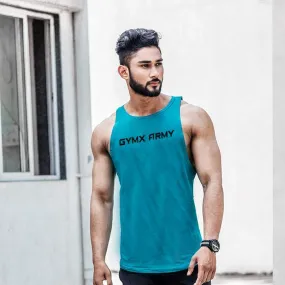 GymX Army Tank- Teal Blue- Essential Series - Sale