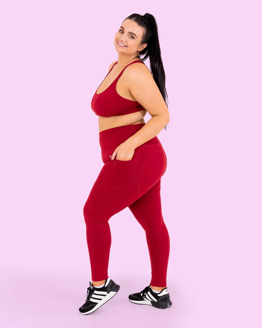 HERO Super Hold Leggings Burgundy