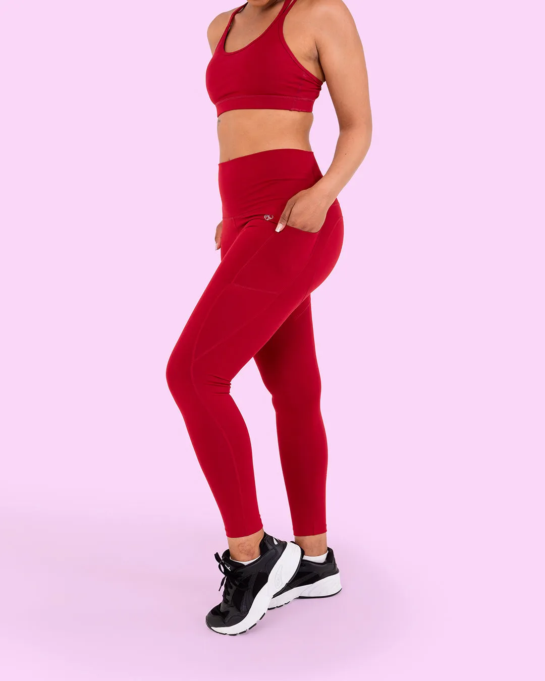 HERO Super Hold Leggings Burgundy