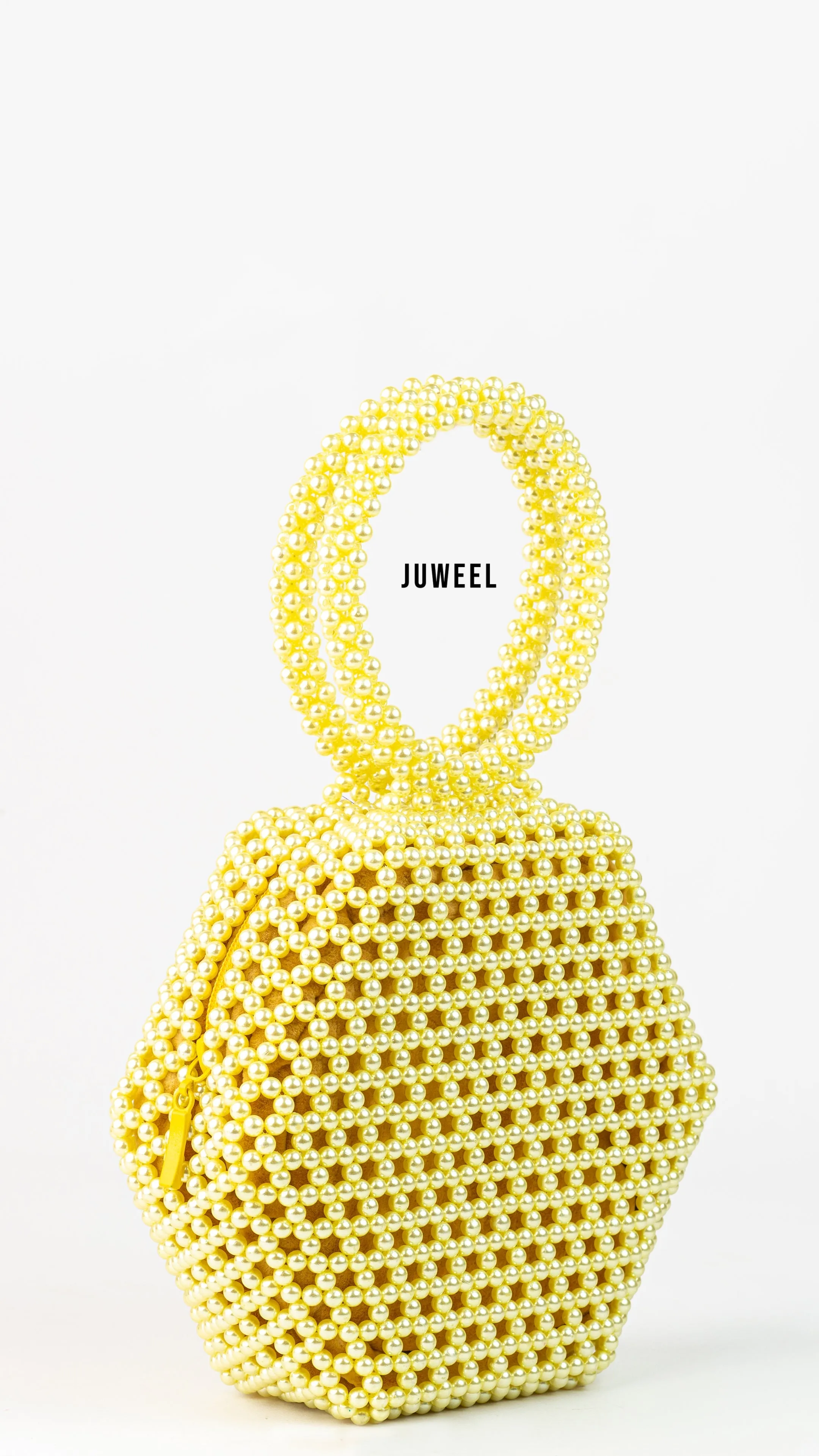 Hexie Beaded Mini Handbag - Yellow