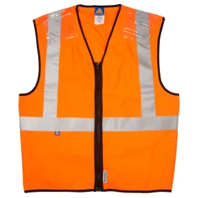 Hi-Vis Railtrack Waistcoat Class 2 c/with Viblon Shoulder Protection - Orange