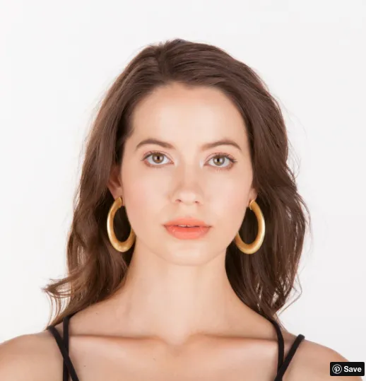 Irene Hoop Earring - Brushed Gold