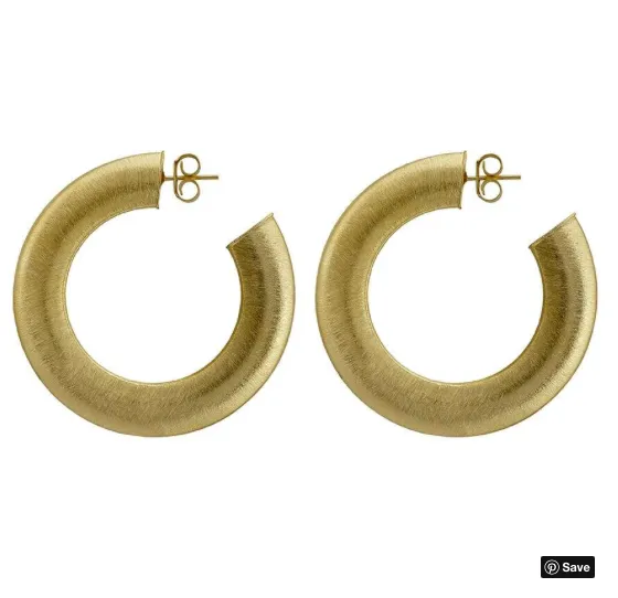 Irene Hoop Earring - Brushed Gold