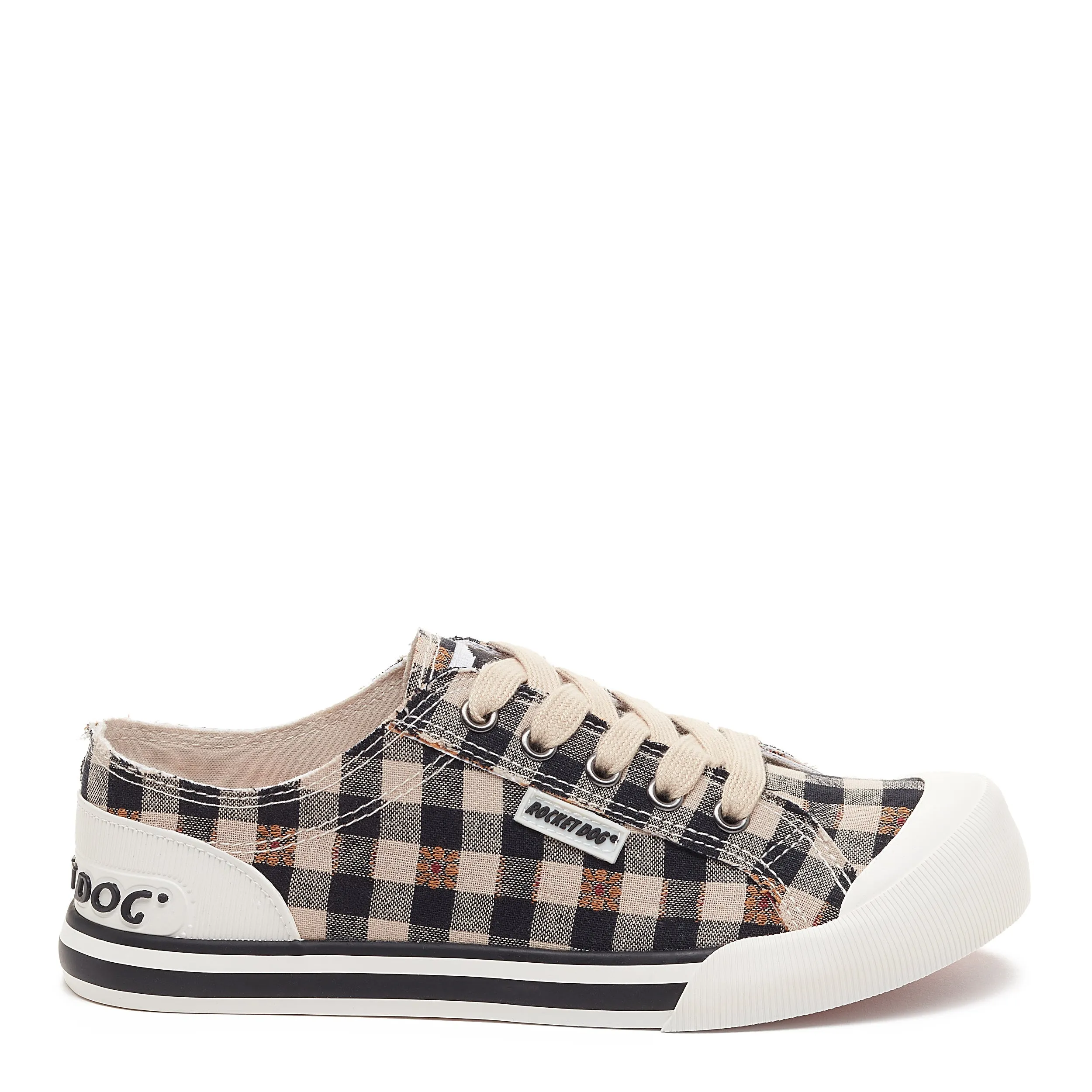 Jazzin Natural Dublin Check Trainers