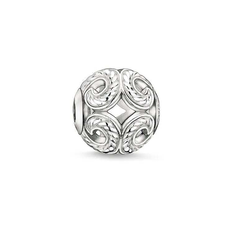 KARMA BEAD - STERLING SILVER WAVE BEAD