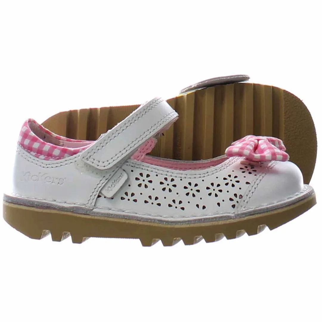 Kickers Kick Bowtie 2 Kids White Shoes