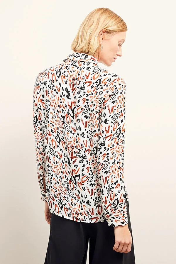 Lagarde Shirt - Pebble Crepe :: Leopard Sketch