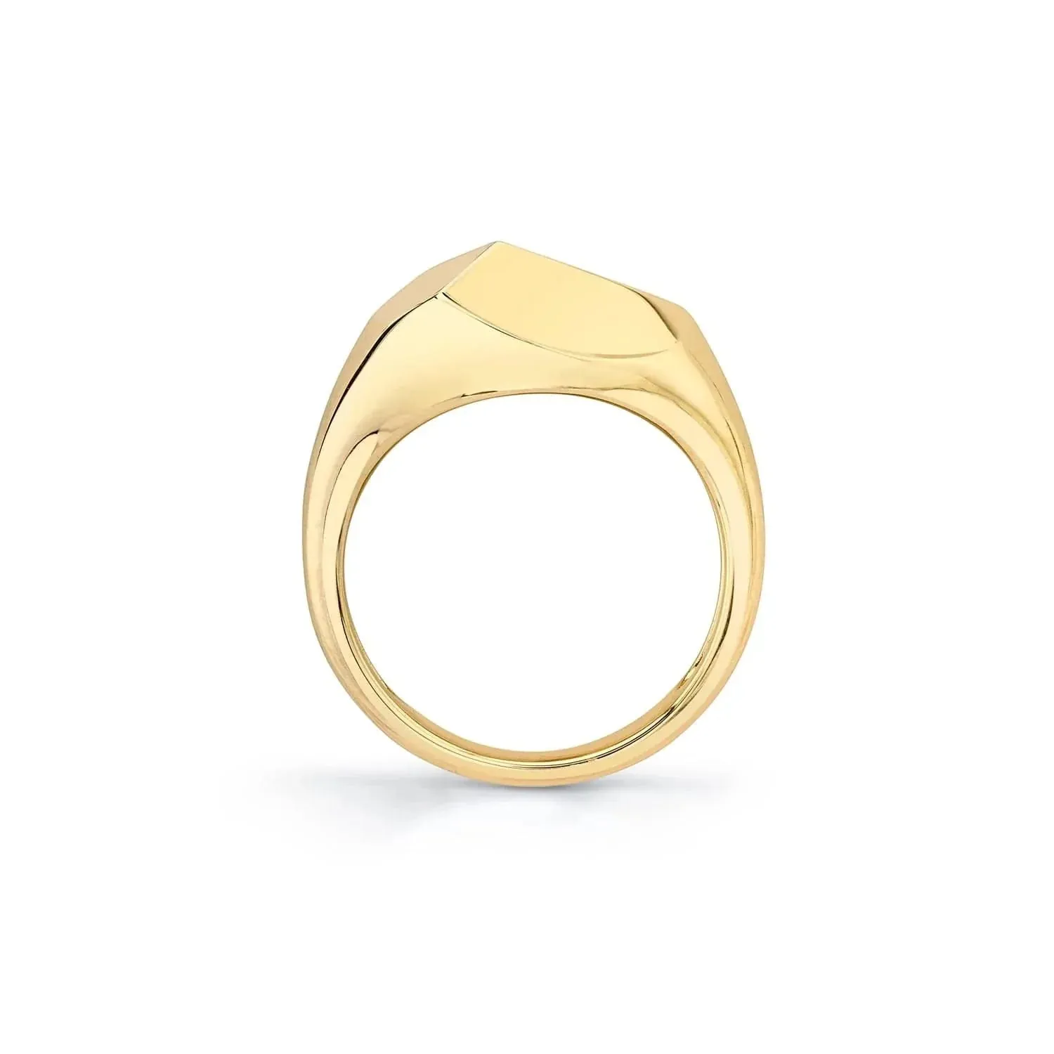 Michael M 14Karat Yellow Gold Geometric Signet Ring SZ 6.5