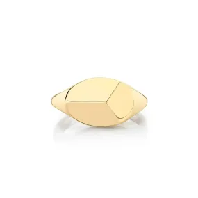 Michael M 14Karat Yellow Gold Geometric Signet Ring SZ 6.5