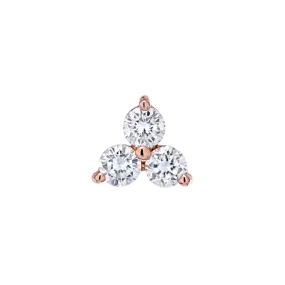 Mini Trio Diamond Stud Earrings