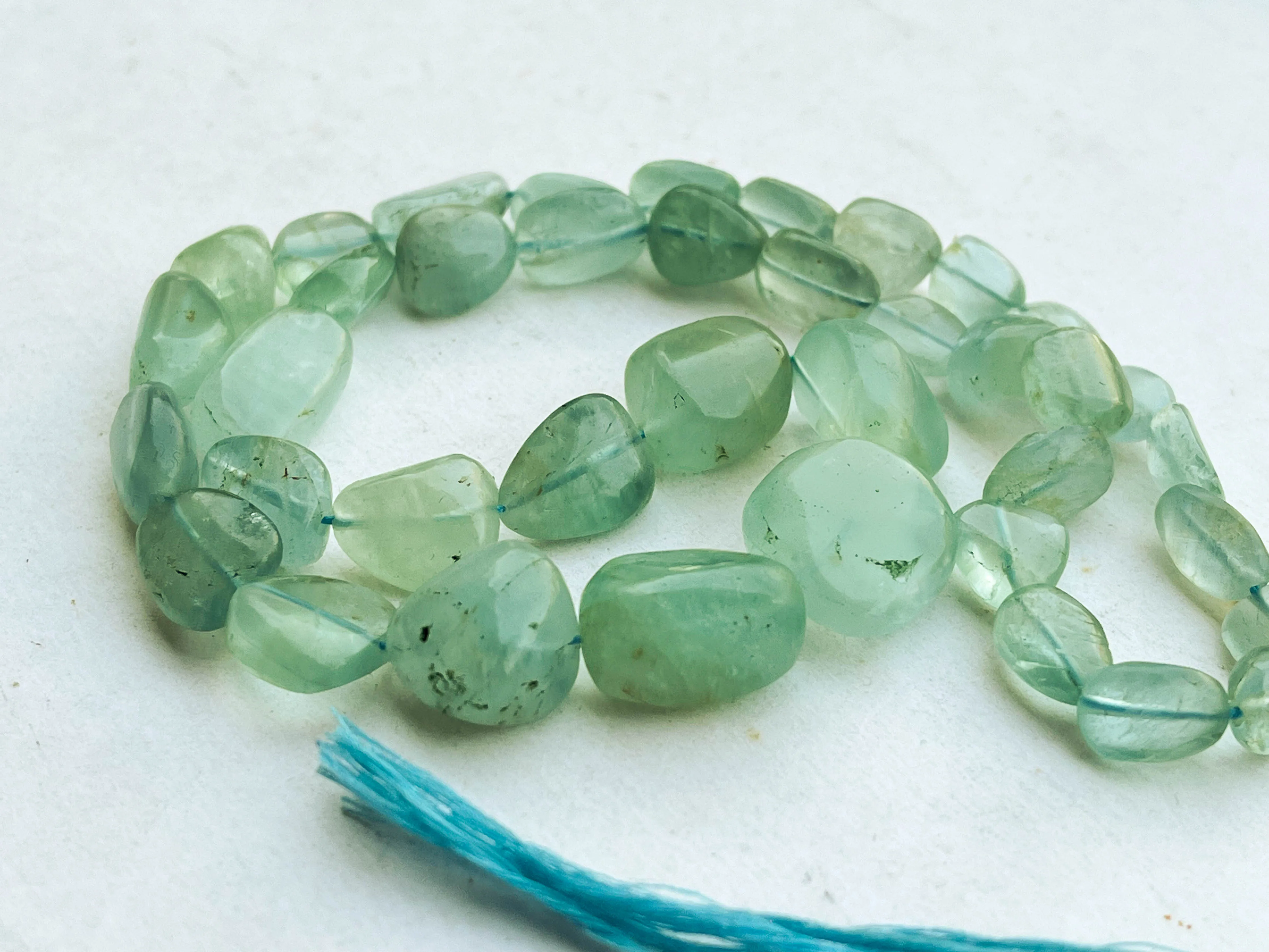 Natural Aquamarine (No Heat, No Treat) Smooth Nuggets Shape Beads