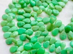 Natural Chrysoprase Smooth Pear Shape Briolette Beads