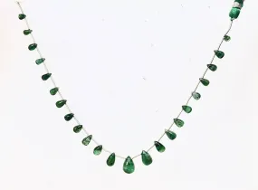 Natural Zambian Emerald Smooth teardrops