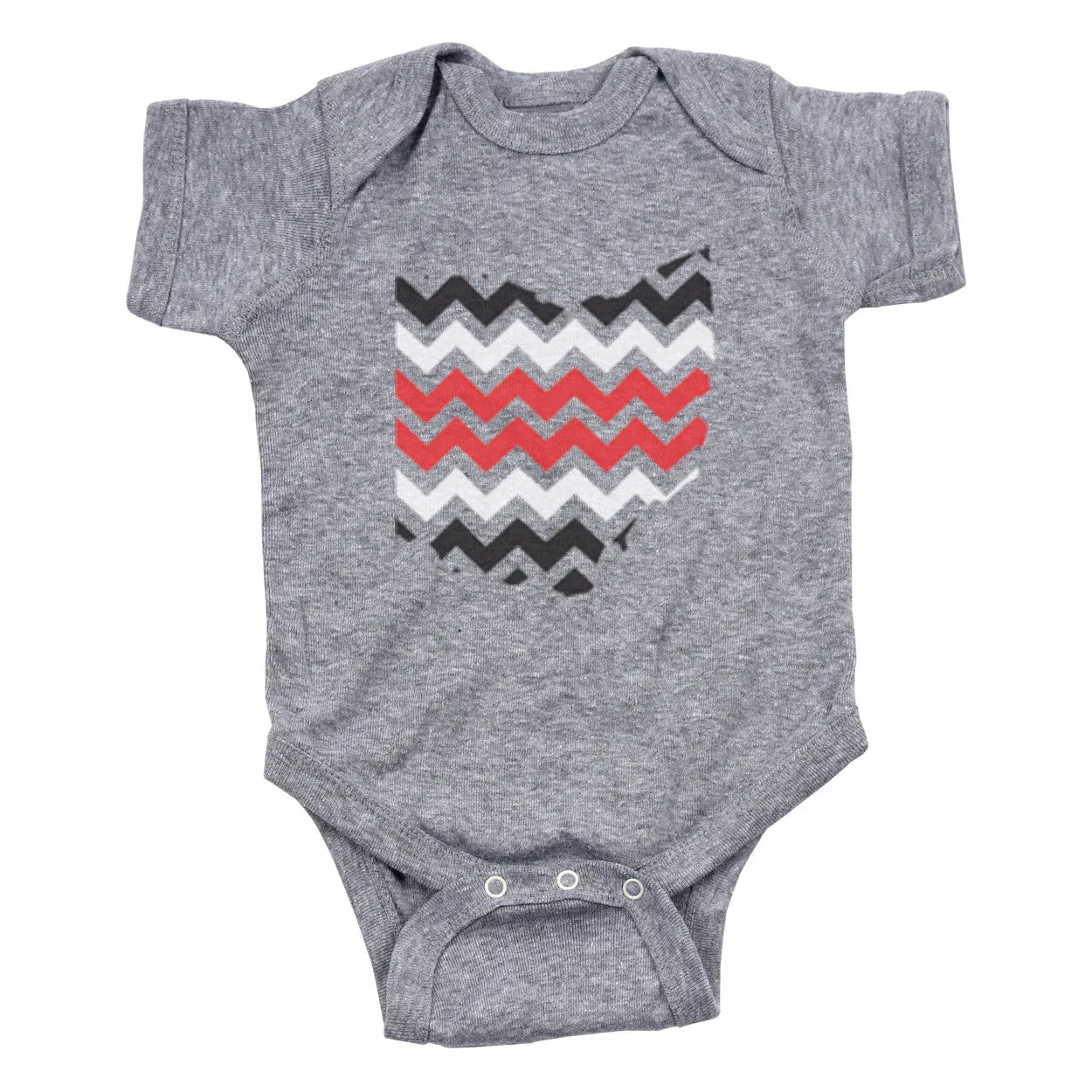 Ohio 3 Stripe Chevron Baby One Piece