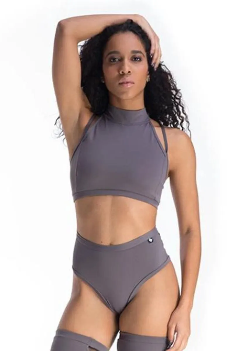 Poledancerka X High Leg Shorts - Grey