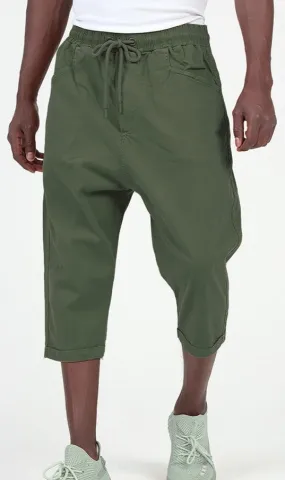 QL Cropped Trousers Stretch in Light Khaki