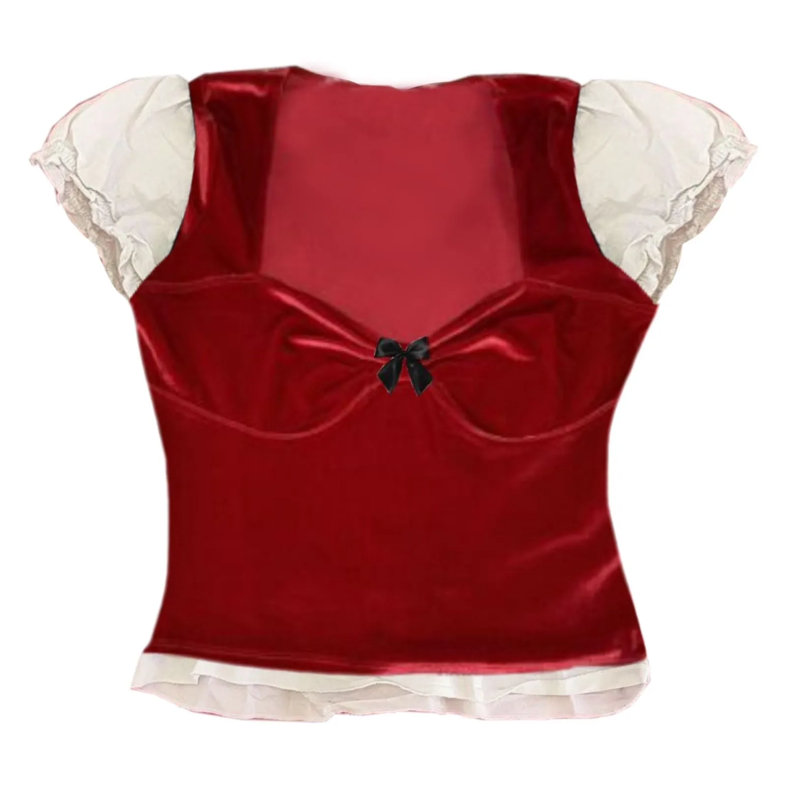 Red Velour Top