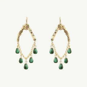 Selene Malachite Earrings Small