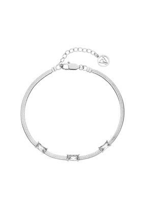 Sleek Baguette Bracelet  Silver