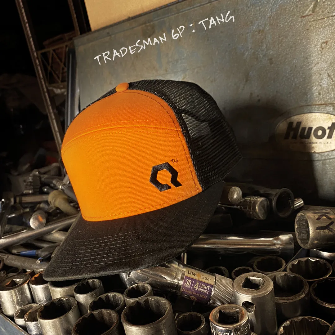 Tradesman 6P Hat : TANG  (Mesh Trucker)