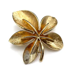 【USA輸入】ヴィンテージ MONET ゴールド フローラル ブローチ/Vintage MONET Gold Floral Brooch