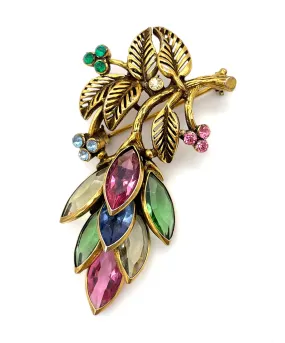 【USA輸入】ヴィンテージ WEISS フローラル ビジュー ブローチ/Vintage WEISS Floral Bijou Brooch